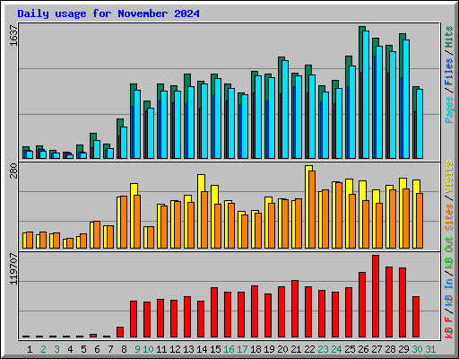 Daily usage for November 2024