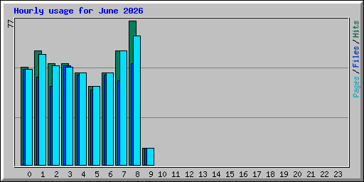 Hourly usage for June 2026