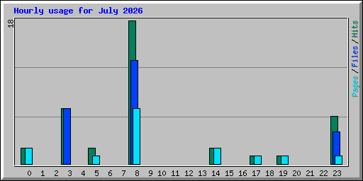Hourly usage for July 2026
