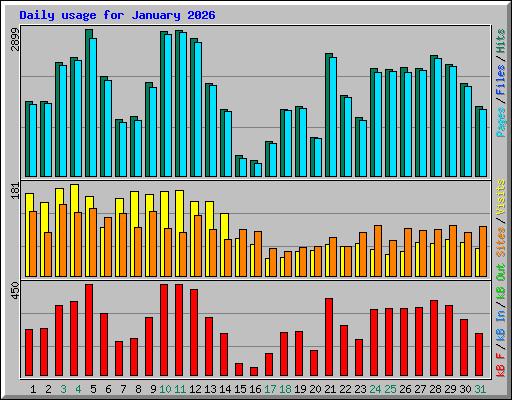 Daily usage for January 2026