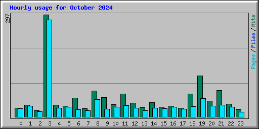 Hourly usage for October 2024