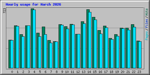 Hourly usage for March 2026