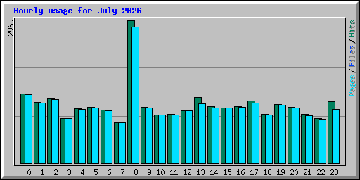Hourly usage for July 2026
